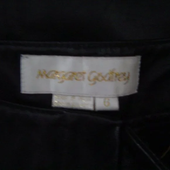 MARGARET GODFREY BLACK LEATHER WIDE LEG PANTS NWT 6